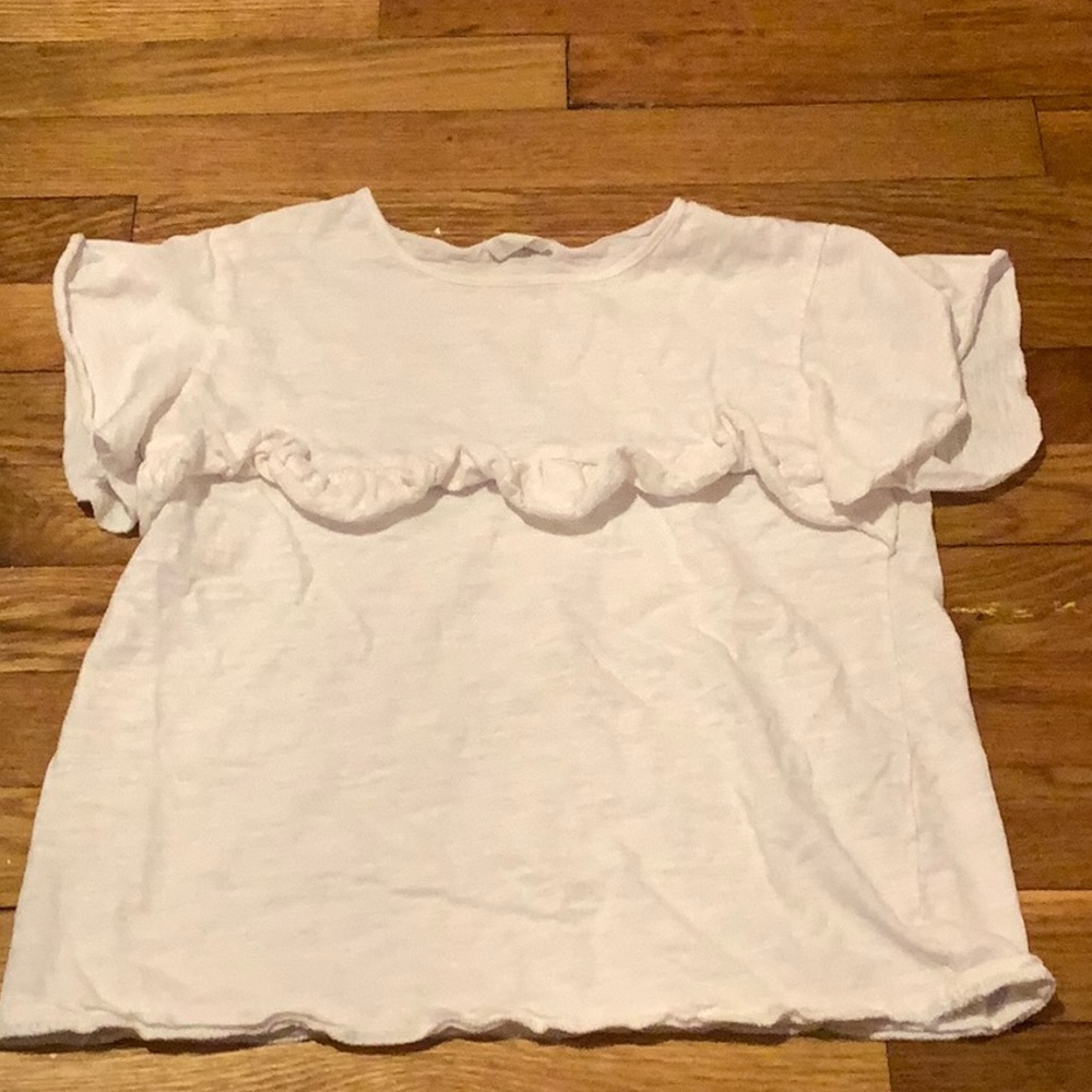Zara girls white t shirt